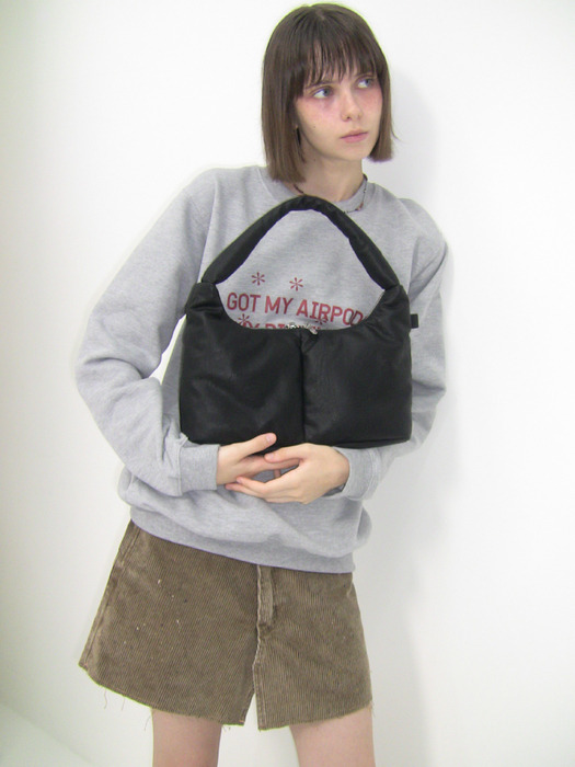 Soft Basket Hobo Bag (S)(black)