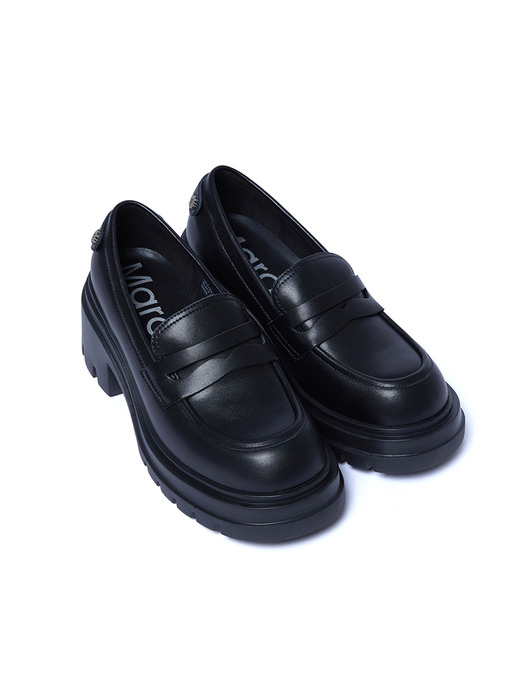 FLOWER RIVET PENNY LOAFERS_BLACK