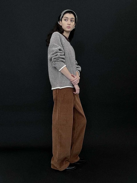 [24 WINTER][SALT Label] SAM CORDUROY PANTS_ CAMEL