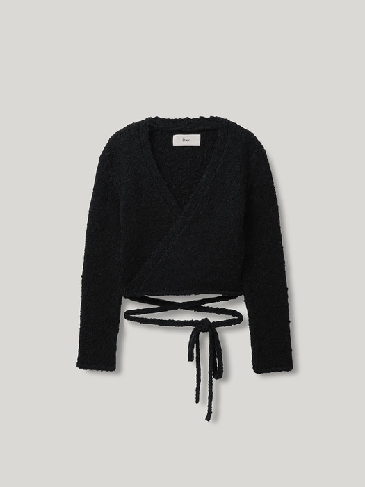 [3rd] BOUCLE WRAP KNIT CARDIGAN_3COLORS