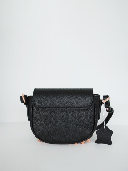 Leather small cross bag #Black