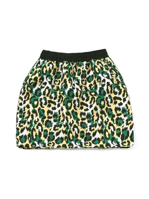 Leopard Mini Skirt (Green)