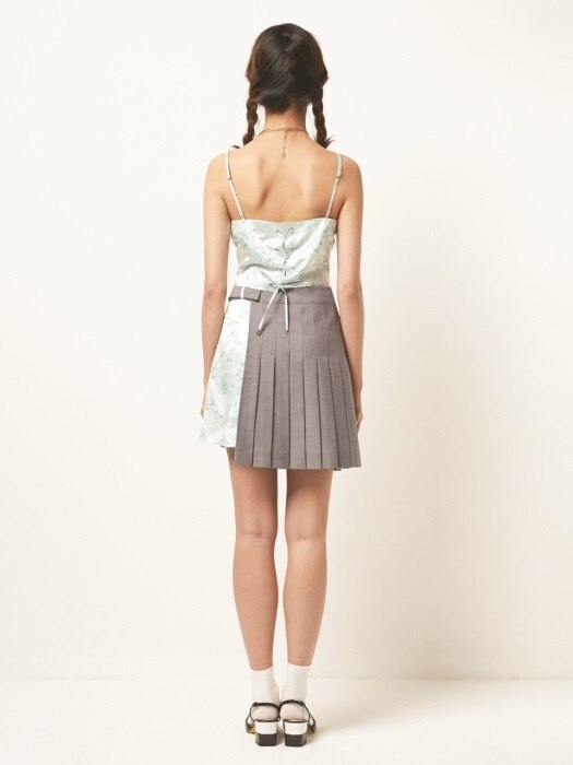 Half Pleats Gray Skirt