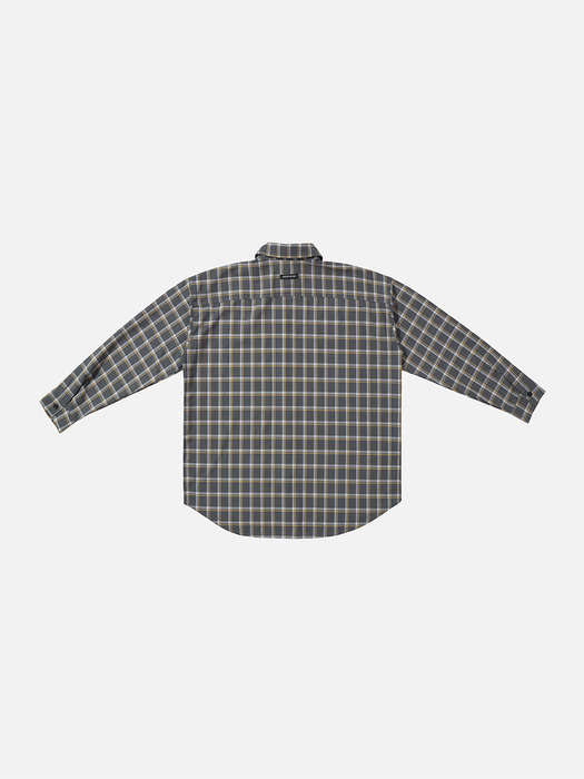 07 Oversized Check Shirt - Grey