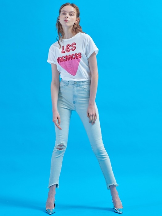 Playful t-shirt [Clear white]