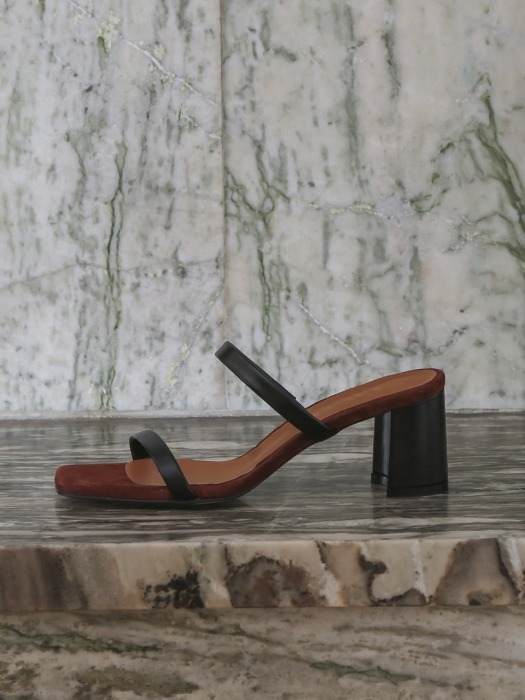 Simple Strap Sandals_Black (4cm, 6cm)