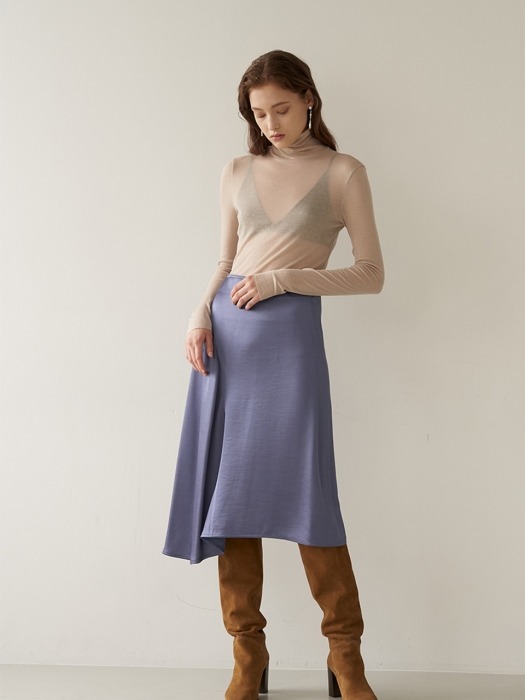 STELLA Unbalanced Hem Line Skirt _Blue