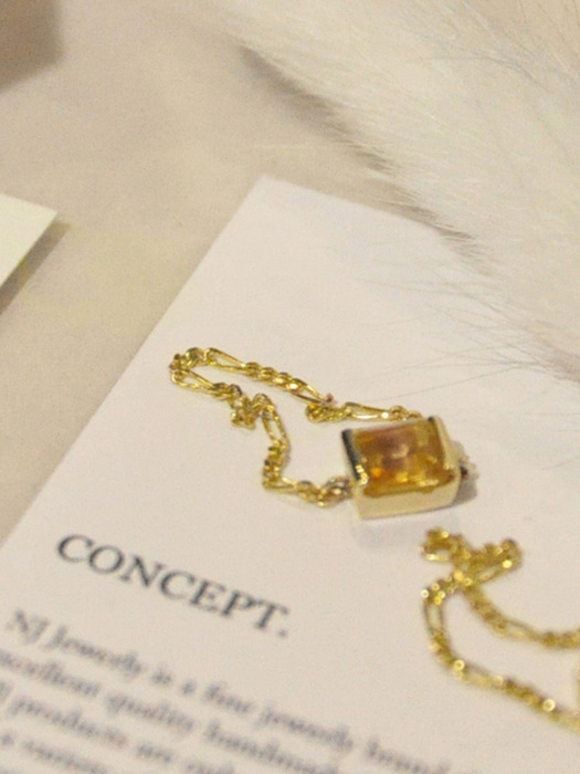 Citrine by italy Chain Ring (14k)