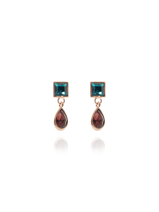 Crystal Square ``drop`` Earrings
