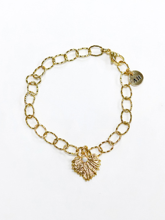 Opal petals chain bracelet (2color)