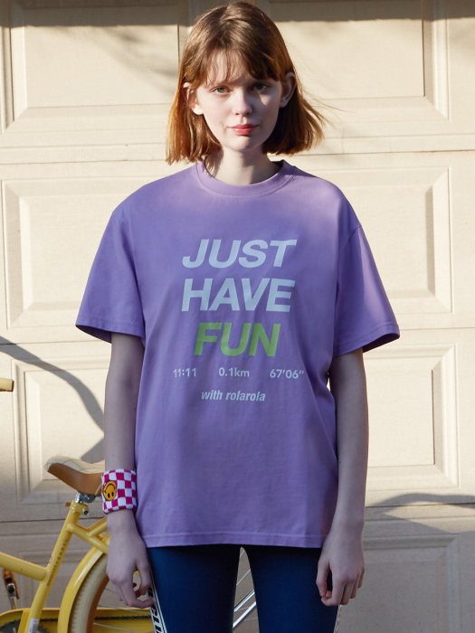 (TS-20153) JUST HAVE FUN T-SHIRT LAVENDER