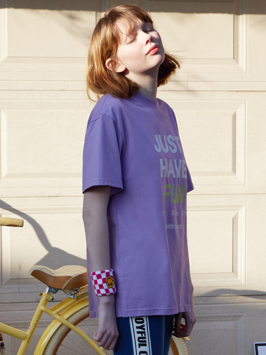 (TS-20153) JUST HAVE FUN T-SHIRT LAVENDER