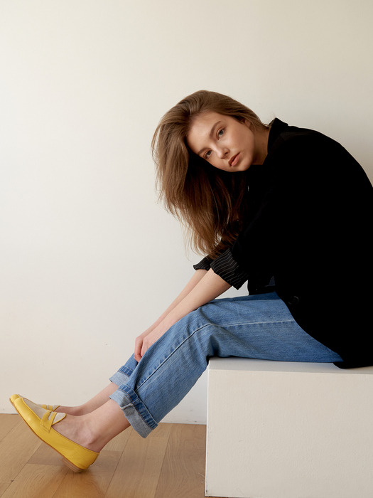 NO. Anne Penny Loafer_YELLOW