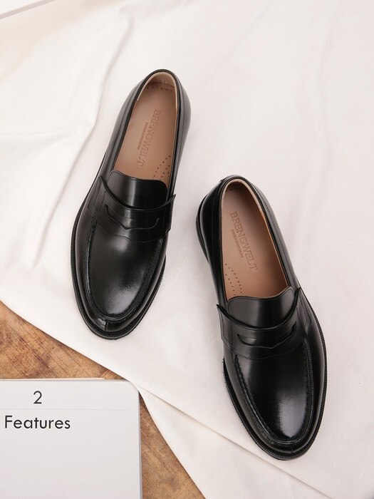 Y-tip Penny Loafer Black#6041