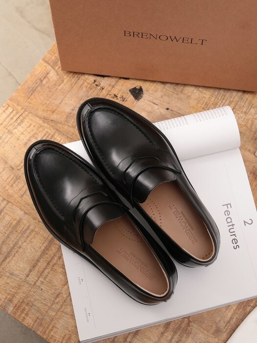 Y-tip Penny Loafer Black#6041