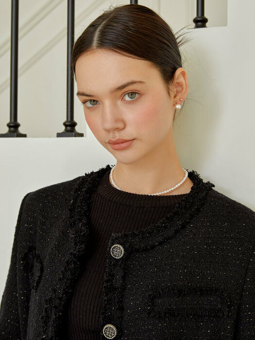 grace tweed jacket[black]