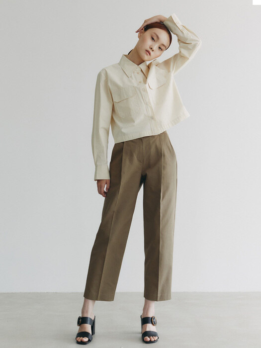 20AU TAPERED VOLUME PANTS (BROWN)