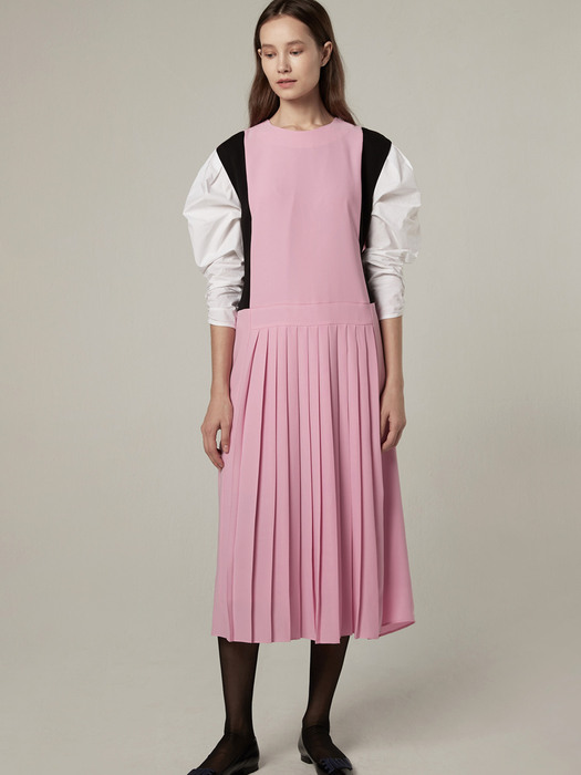 [EXCLUSIVE] Colourway pleats dress - Pink