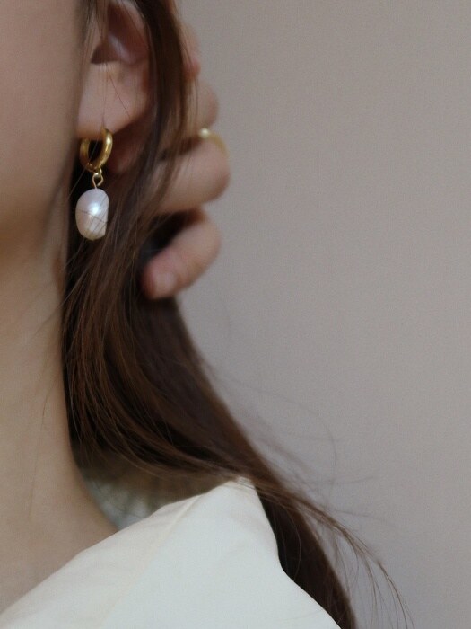 Pearl Hoop Earrings