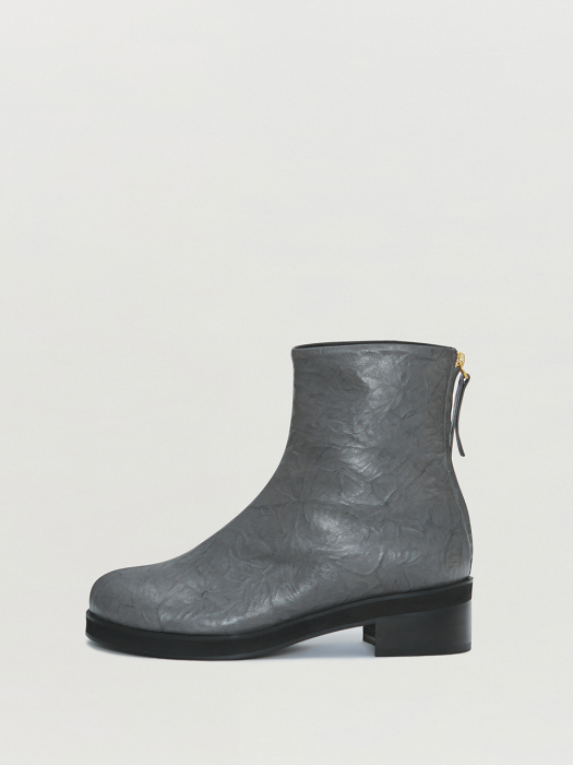 QOTE Leather Ankle Boots - Grey