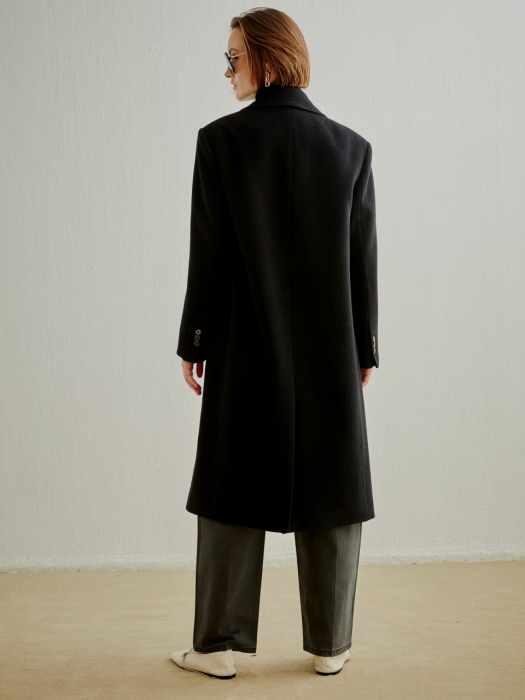 WOOL CASHMERE TAILORED COAT BLACK (AECO0F002BK)