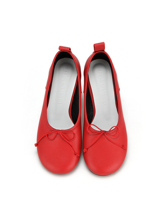 Pebble toe Ballerina flats | Red