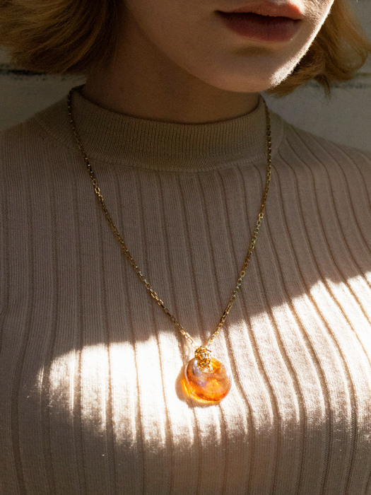 Espresso pendant with time melted necklace
