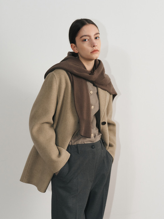 Oversized raccoon coat(light khaki)