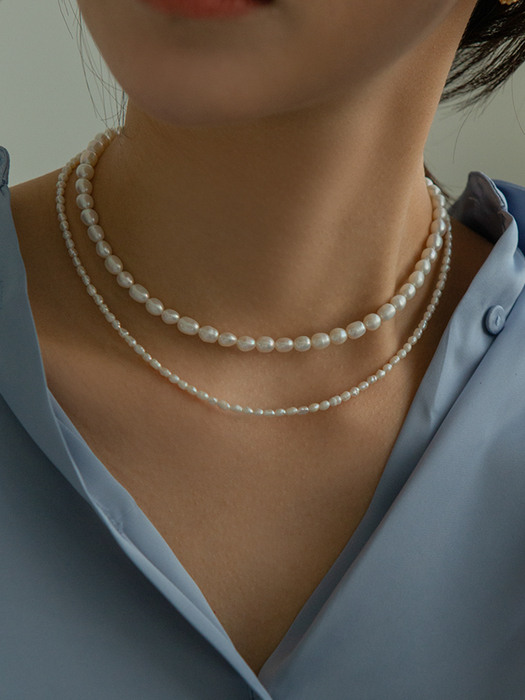 Lunne Classic Pearl Necklece (925실버)(3type)