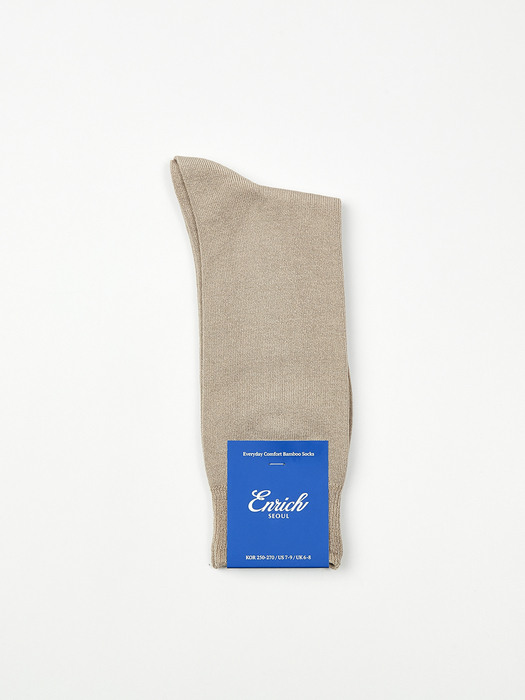 Bamboo Crew Socks - Oatmeal Solid