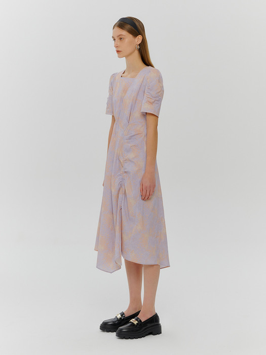 Square Neck String Dress, Lavender