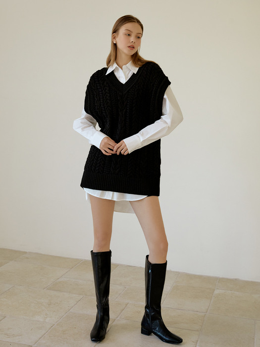 Laine Knit Vest (black)