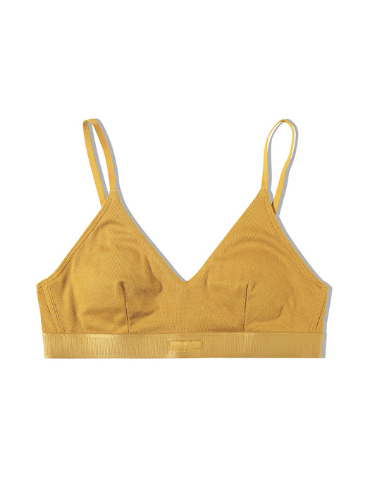Ribbed Modal Bralette for Woman - Mustard Yellow