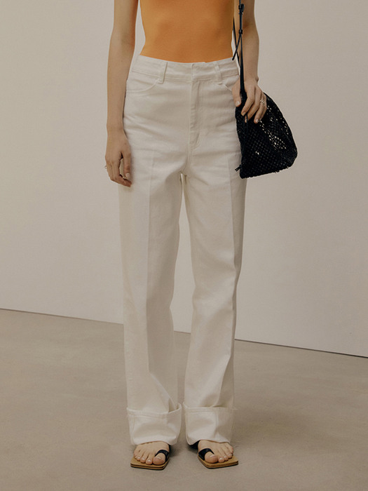 21SS ROLL UP PANTS - WHITE