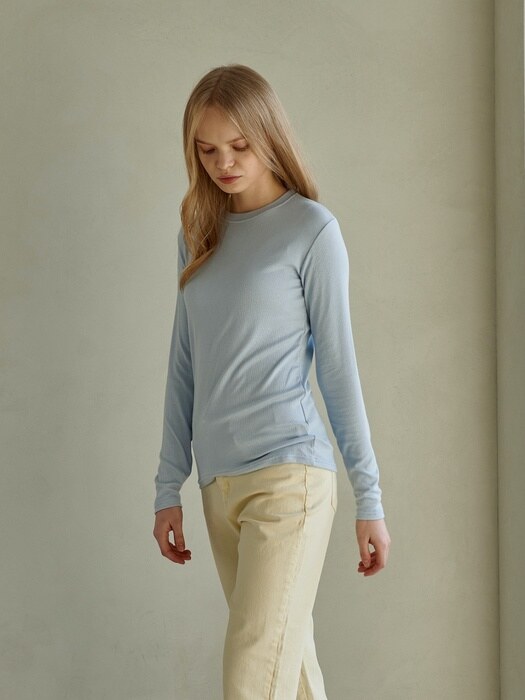 UNIQUE ROUND LONG SLEEVES_SKY BLUE