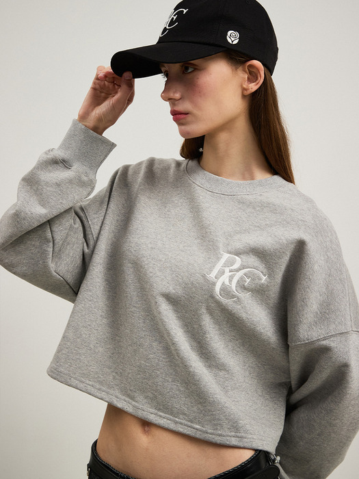 RCC Logo Crop Sweatshirt [MELANGE GREY]