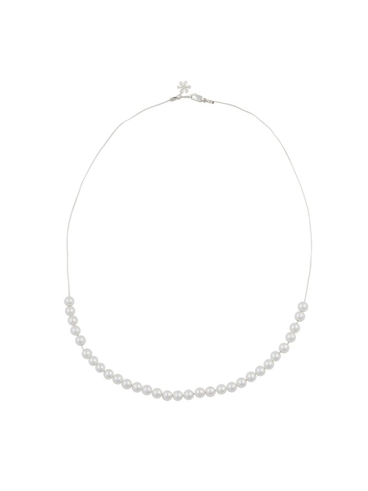 Half Pearl Necklace M (92.5% silver)