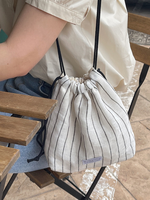 Stripe string mini bag