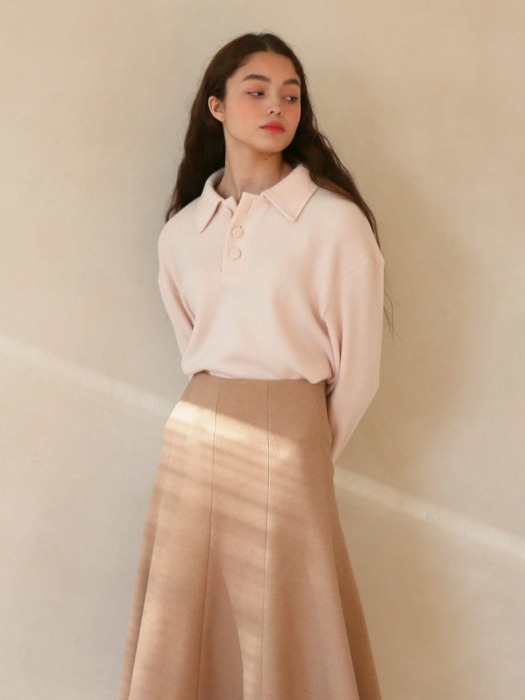 [리퍼브]LH FLARE SKIRT(BEIGE)