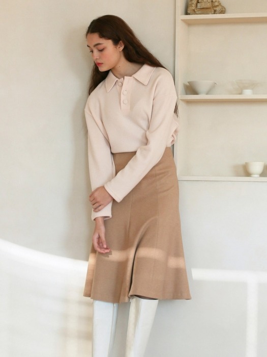 [리퍼브]LH FLARE SKIRT(BEIGE)