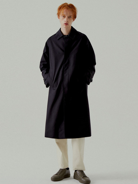 LONG TRENCH COAT BLACK