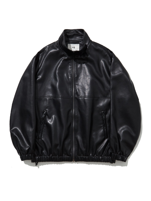 513 VEGAN LEATHER STRING JACKET_BLACK