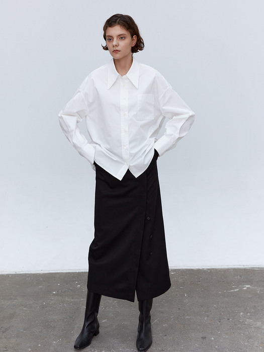 TOF BASIC COLLAR SHIRTS WHITE