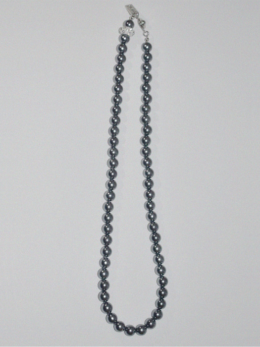 White Mushroom Pearl Necklace (black pearl)