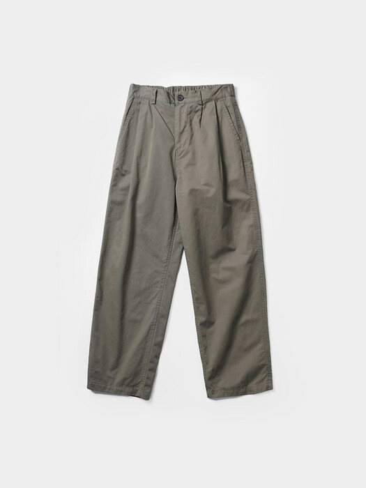 CITY COTTON PIN-TUCK TROUSER (OLIVE)
