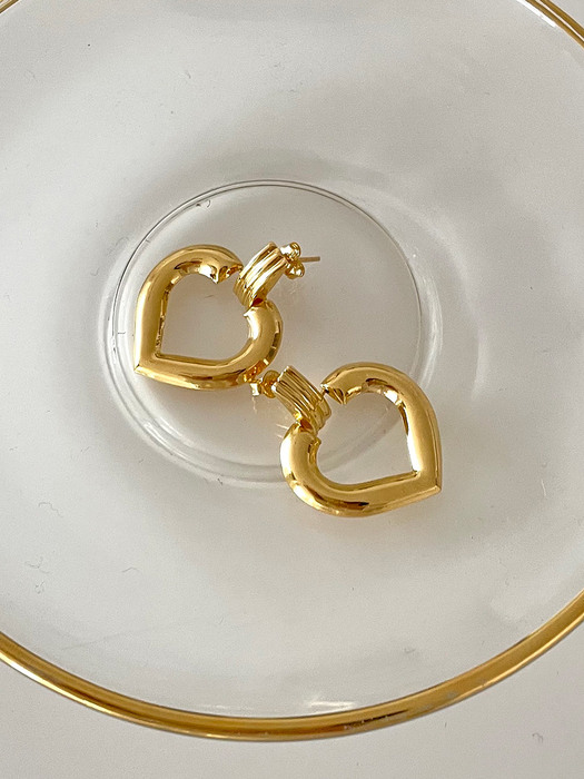[silver925] doorknob earring - gold