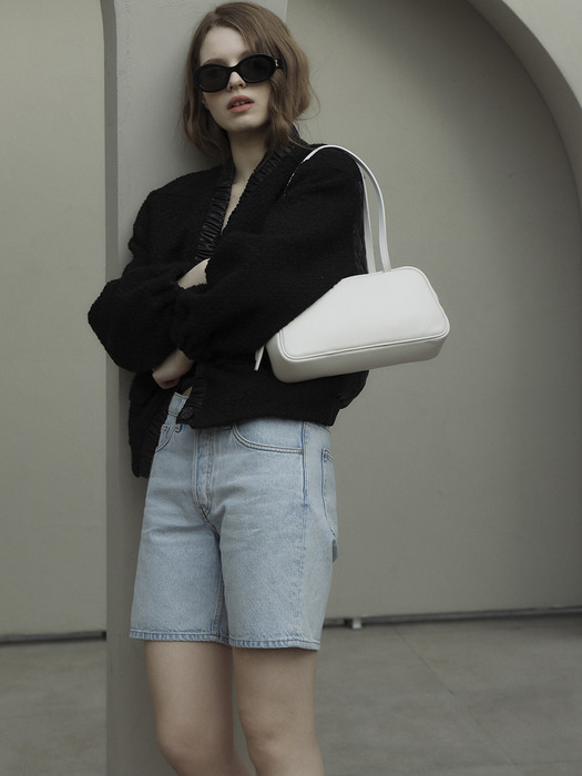 [ ITALY leather ] 프레임백 오프 화이트 컴팩트 28 frame bag off white compact 28