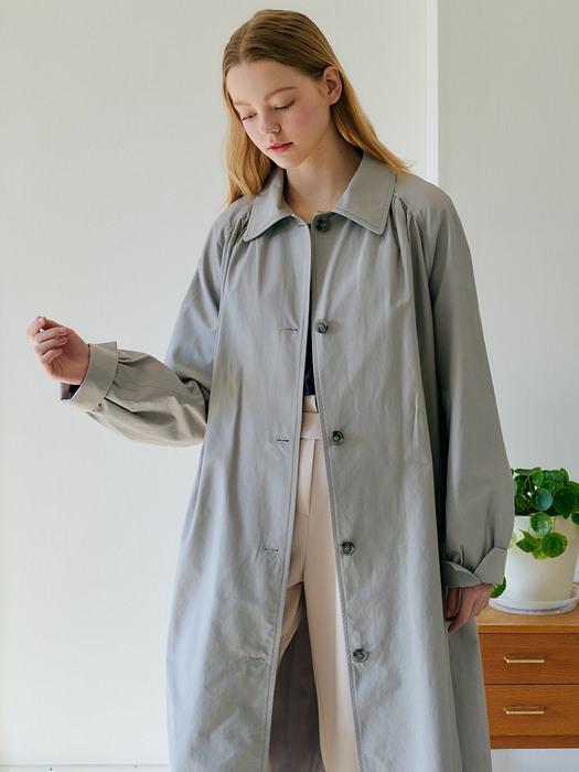 monts 1456 shirring long trench coat (gray)   
