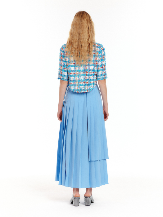 UVEL Pleated Layer Skirt - Light Blue
