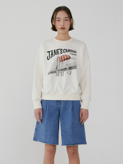 Janes Carousel Sweatshirt Ivory (JWTS2E900IV)